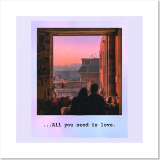 "All you need is love" inspirational quote Posters and Art